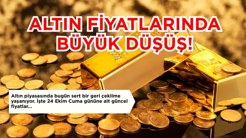 Altın piyasasında bugün sert bir geri çekilme yaşanıyor. Hem ons