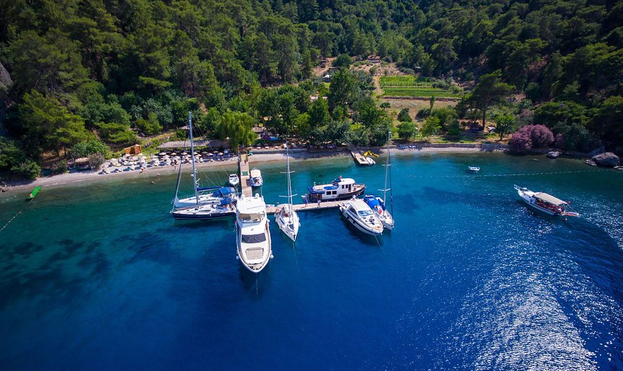 Muğla’nın doğal güzellikleriyle çevrili Turunç Pınarı Koyu, berrak denizi ve