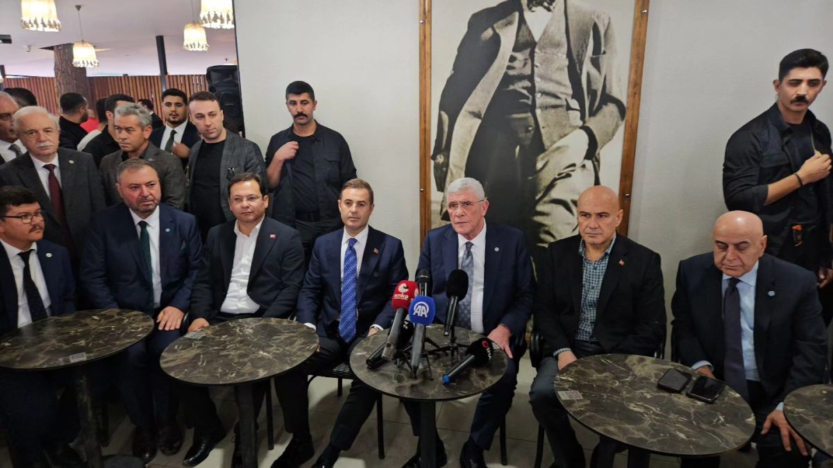 İYİ Parti Genel Başkanı Müsavat Dervişoğlu ve Belediye Başkanı Serkan