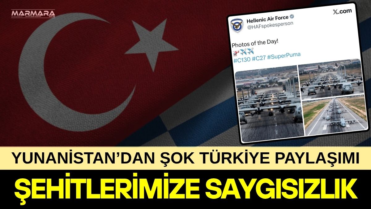 Yunan Hava Kuvvetleri’nin resmi hesabından yapılan ve Türkiye’de büyük tepki