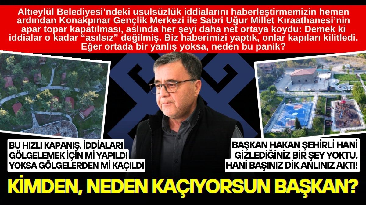 Altıeylül Belediyesi’ndeki usulsüzlük iddialarını haberleştirmemizin hemen ardından Konakpınar Gençlik Merkezi