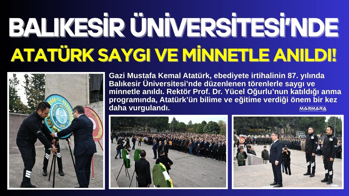 Gazi Mustafa Kemal Atatürk, ebediyete irtihalinin 87. yılında Balıkesir Üniversitesi’nde