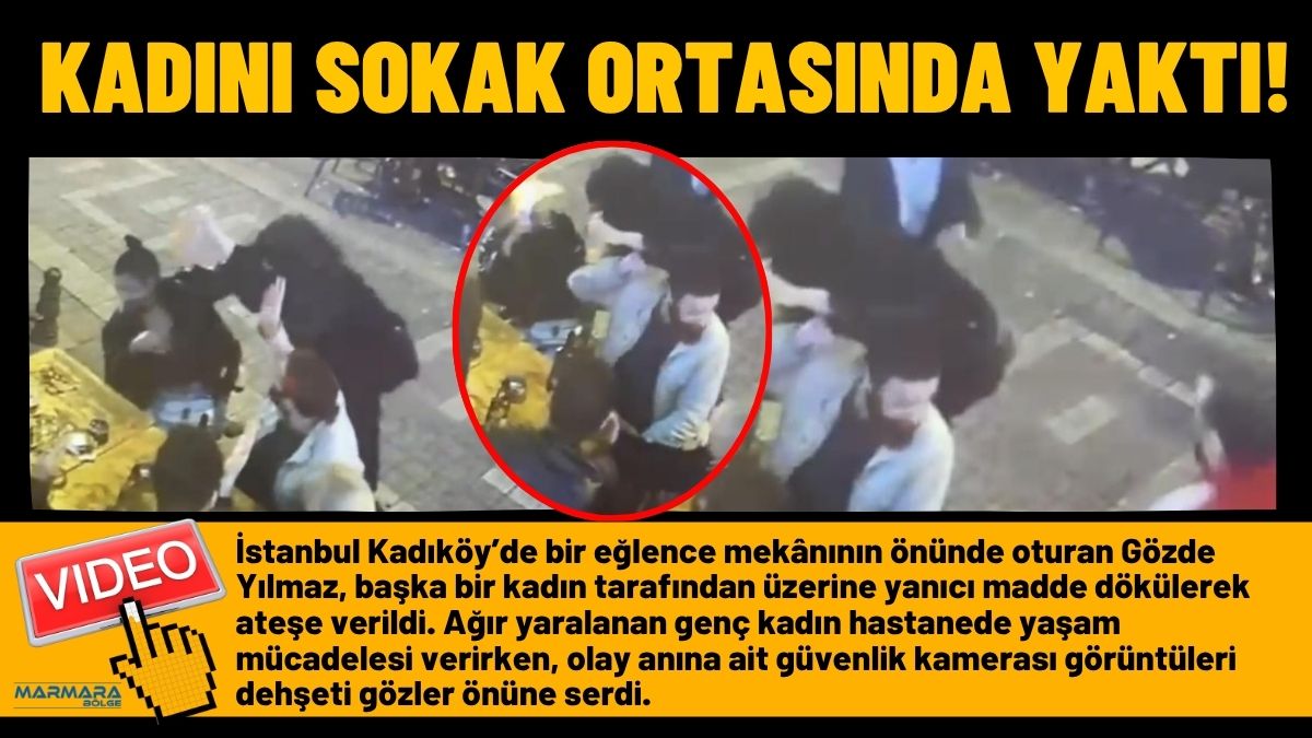 İstanbul Kadıköy’de bir eğlence mekânının önünde oturan Gözde Yılmaz, başka