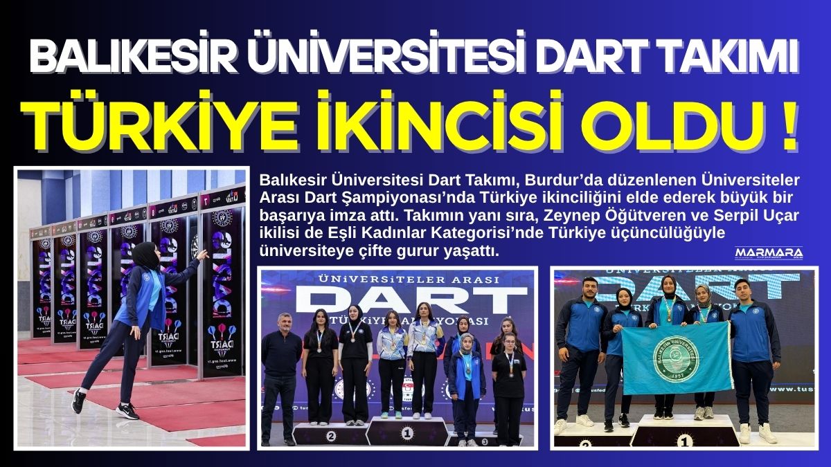 Balıkesir Üniversitesi Dart Takımı, Burdur’da düzenlenen Üniversiteler Arası Dart Şampiyonası’nda