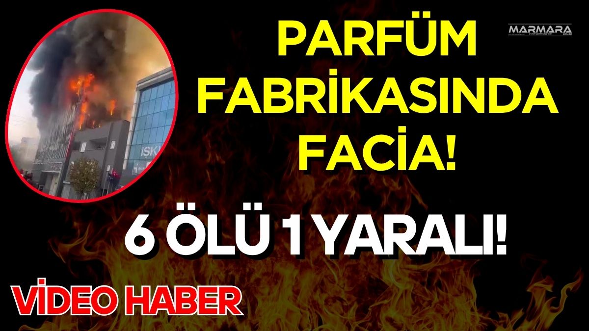 Kocaeli’nin Dilovası ilçesinde bulunan bir parfüm dolum fabrikasında çıkan yangın,