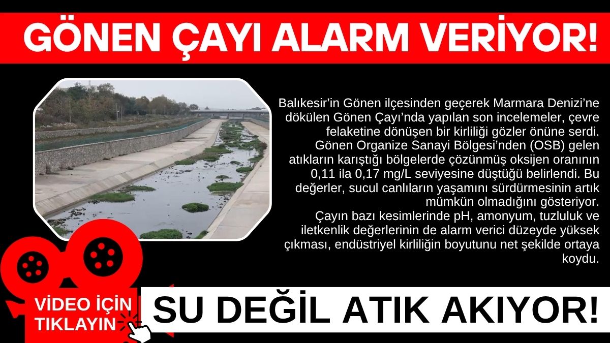 Balıkesir’in Gönen ilçesinden geçerek Marmara Denizi’ne dökülen Gönen Çayı’nda yapılan