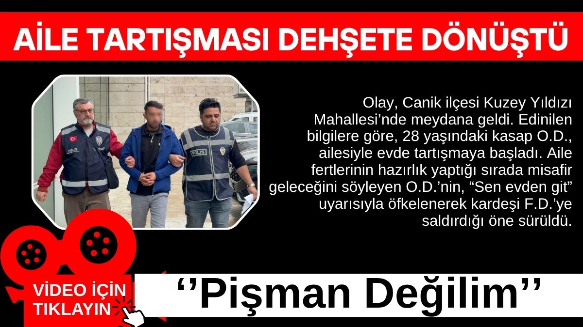 Samsun’da bir kasap, tartışma sırasında kız kardeşinin boynuna kasap bıçağı