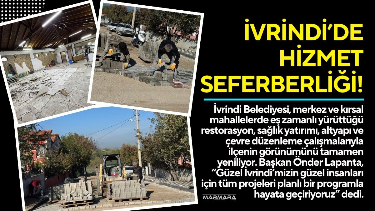 İvrindi Belediyesi, merkez ve kırsal mahallelerde eş zamanlı yürüttüğü restorasyon,