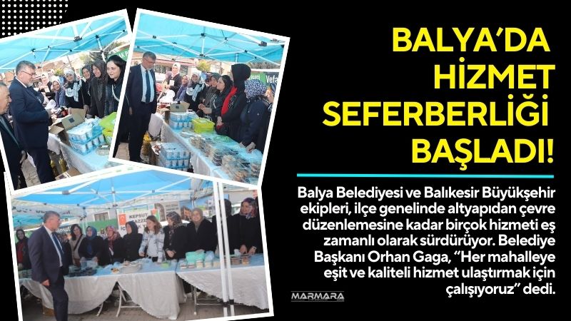 Balya Belediyesi ve Balıkesir Büyükşehir ekipleri, ilçe genelinde altyapıdan çevre