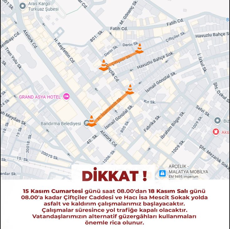 Bandırma’da Çiftçiler Caddesi Trafiğe Kapanıyor! Ekran goruntusu 2025 11 14 183646 - Marmara Bölge Gazetesi