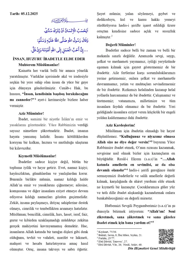 5 aralik cuma hutbesi yayinlandi mi 5 aralik 19324137 8866 m - Marmara Bölge Gazetesi