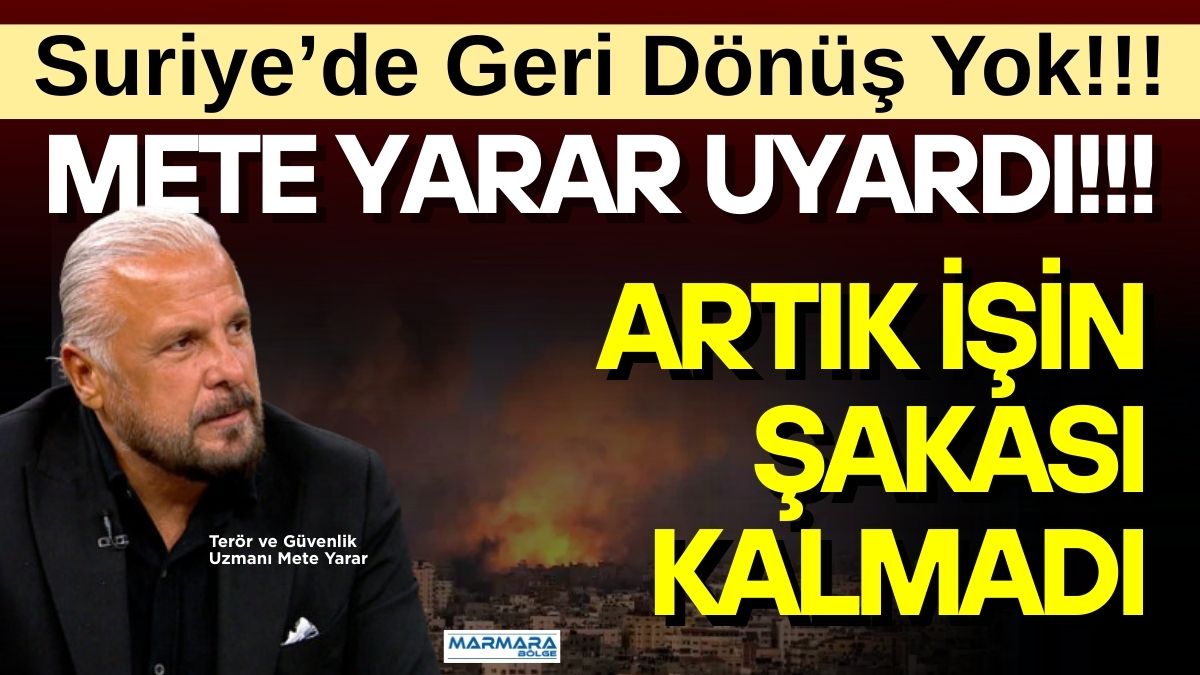 Terör ve Güvenlik Uzmanı Mete Yarar, YouTube’da yaptığı canlı yayında
