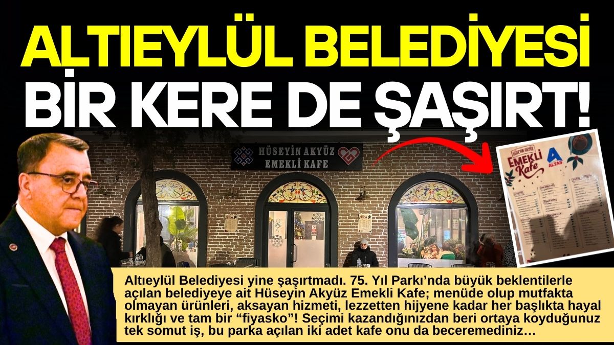 Altıeylül Belediyesi yine şaşırtmadı. 75. Yıl Parkı’nda büyük beklentilerle açılan