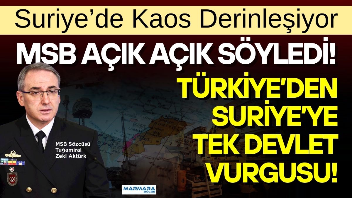 Milli Savunma Bakanlığı, Suriye’de yaşanan son gelişmelere ilişkin dikkat çeken