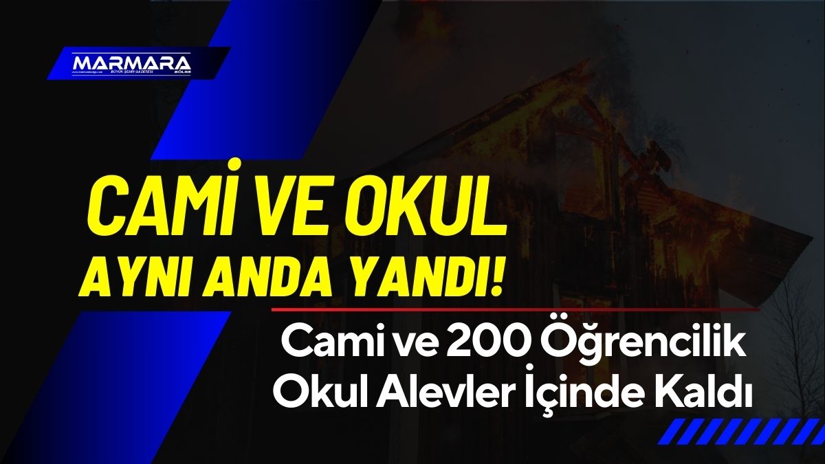 Alevlerin kısa sürede sardığı binada hem cami hem de yüzlerce