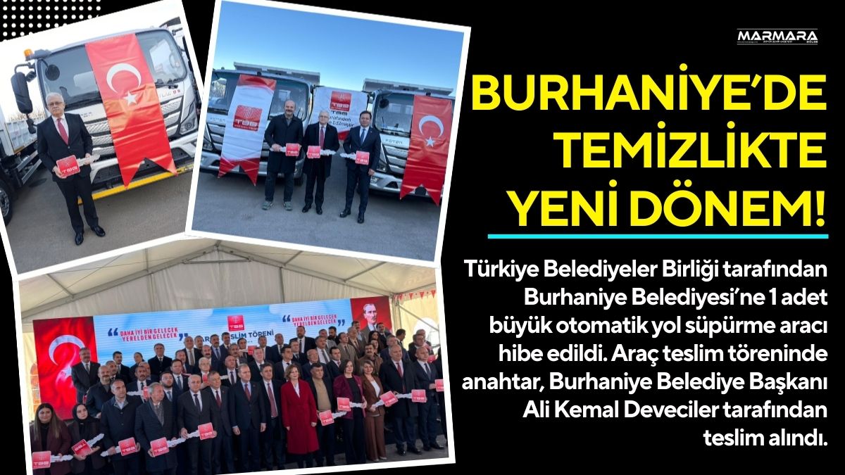 Türkiye Belediyeler Birliği tarafından Burhaniye Belediyesi’ne 1 adet büyük otomatik