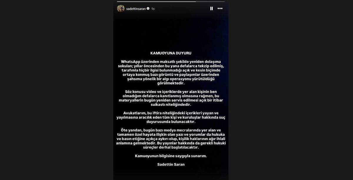 Sadettin Saran’dan Olay Paylaşım! Ekran goruntusu 2025 12 22 183407 - Marmara Bölge Gazetesi