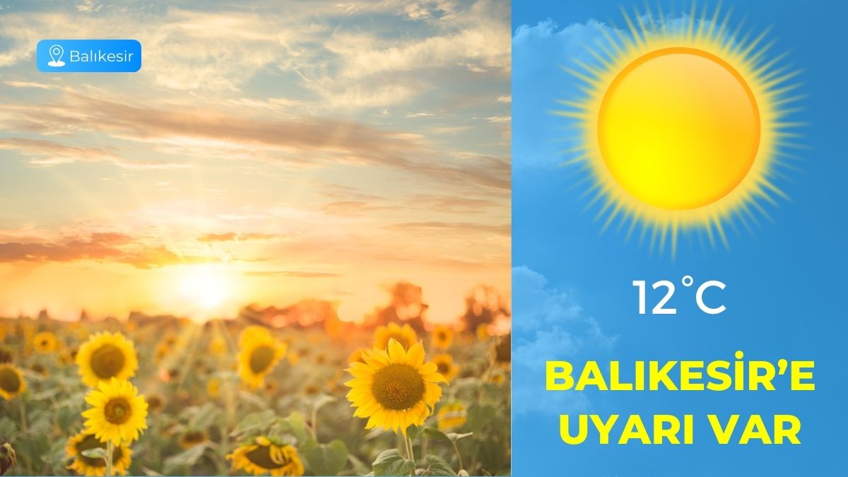 Meteoroloji Genel Müdürlüğü, Balıkesir için günlük hava durumu tahminlerini paylaştı.