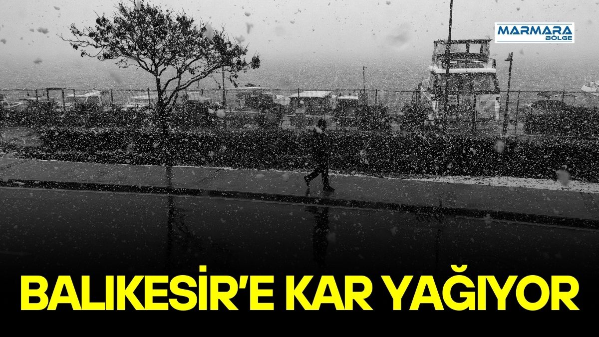 Balıkesir’de Meteoroloji tarafından yapılan uyarıların ardından beklenen kar yağışı sabah