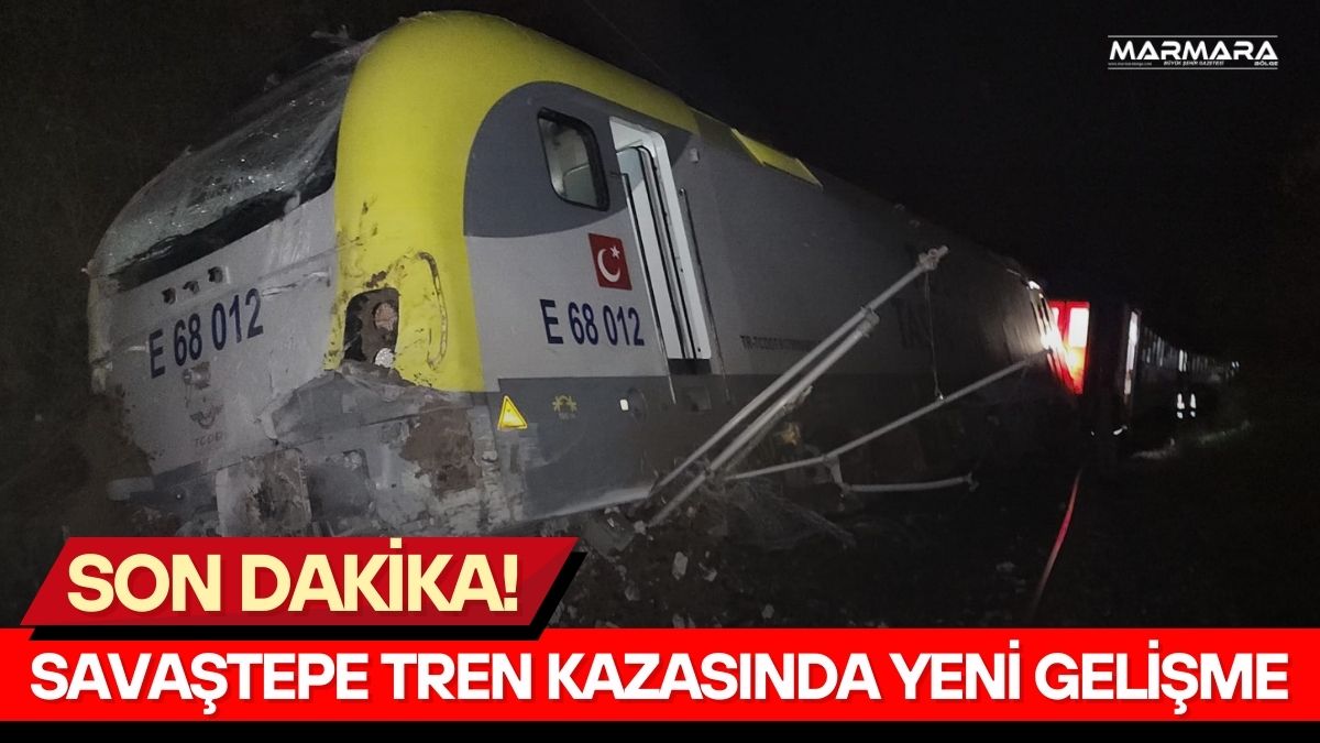 Balıkesir’in Savaştepe ilçesinde heyelan nedeniyle raydan çıkan Bandırma–İzmir seferini yapan