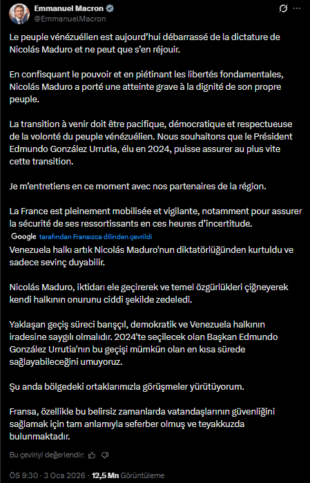 Maduro Krizi Avrupa’yı İkiye Böldü! Ekran goruntusu 2026 01 04 102011 - Marmara Bölge Gazetesi