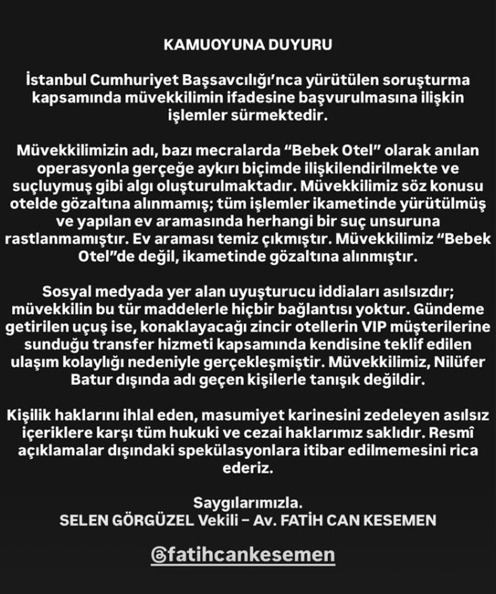 Selen Görgüzel Cephesinden İlk Açıklama: Gözaltı İddialarına Net Yanıt! s f8bccb8df8193b917d6bc574b86eef3b3cdc27b0 - Marmara Bölge Gazetesi