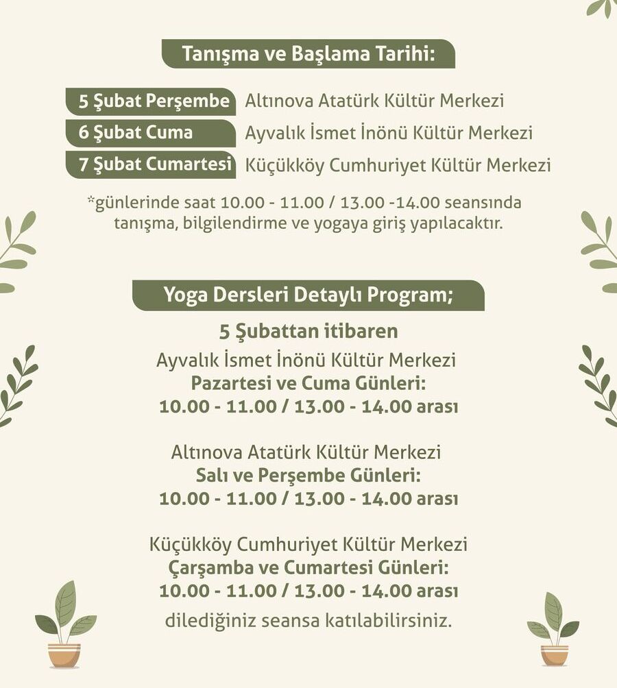 Ayvalık’ta Kadınlara Ücretsiz Yoga Başlıyor! 624822605 18526526491064151 5949603834955736518 n e1769954734837 - Marmara Bölge Gazetesi