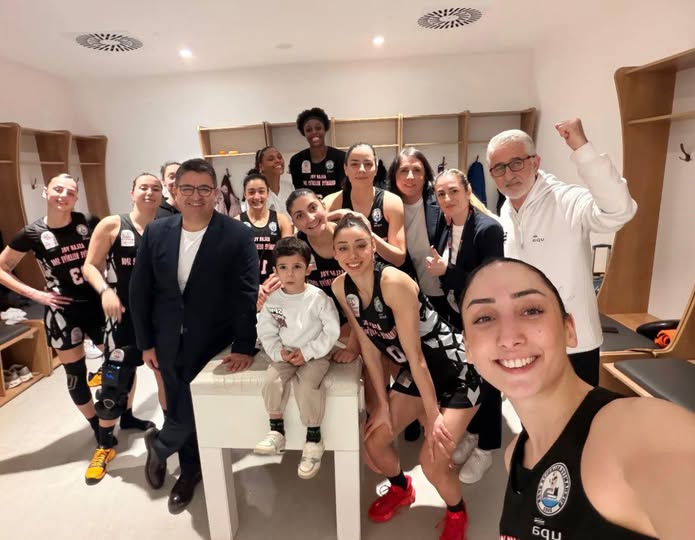 Halkbank TKBL’nin 19. hafta karşılaşmasında Aslan Yol Burhaniye Belediyespor, deplasmanda