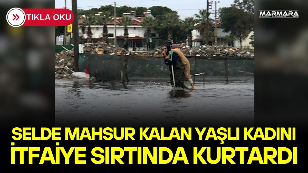 Şiddetli yağışların etkili olduğu Burhaniye’de Orjan Tatil Sitesi sular altında