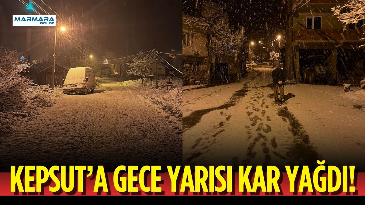 26 Şubat Perşembe gecesi etkili olan yoğun kar yağışı, Kepsut’a