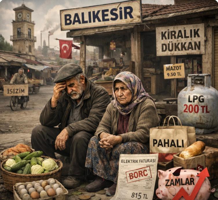 Balıkesir’de artan hayat pahalılığı, özellikle gençleri, emeklileri ve çocuklu aileleri