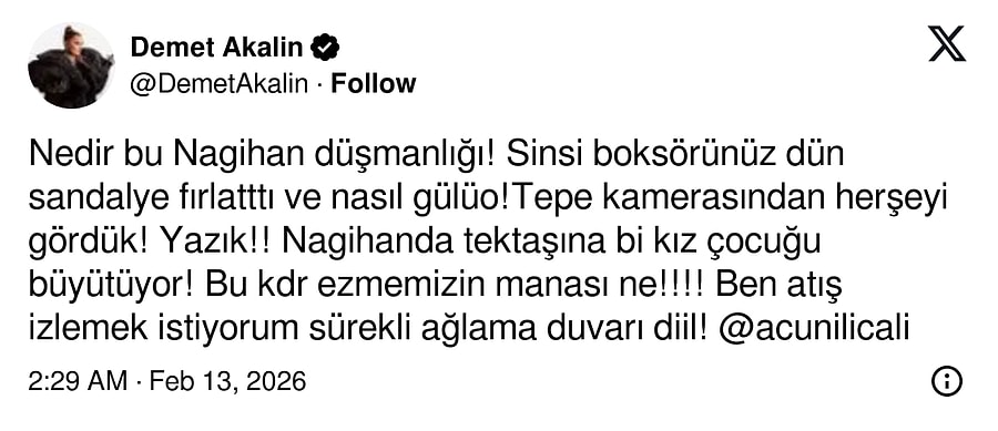 Demet Akalın, Nagihan ve Seren Ay’ın Survivor’daki Kavgasında Tarafını Seçti s 7a533d157d78aafa38845a57254a32e8c4b5a153 - Marmara Bölge Gazetesi
