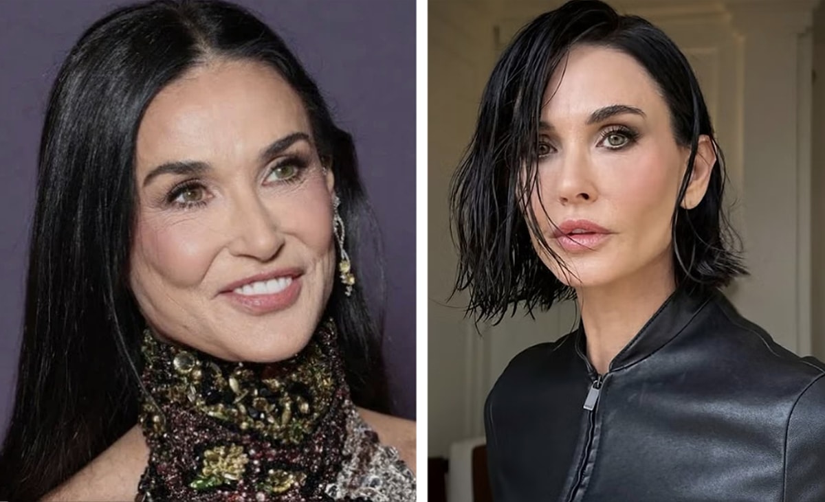63 yaşındaki Hollywood yıldızı Demi Moore, Milano Moda Haftası’nda katıldığı