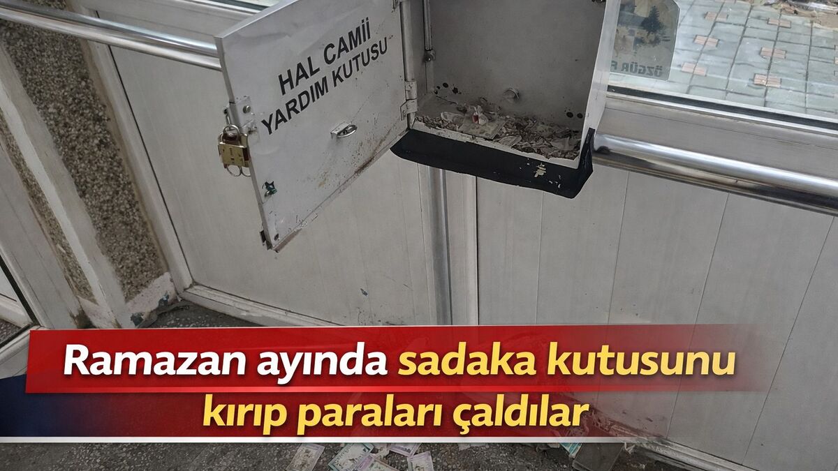 Eskişehir’de bulunan Hal Camii’nde Ramazan ayında sadaka kutusunun kilidini kırıp
