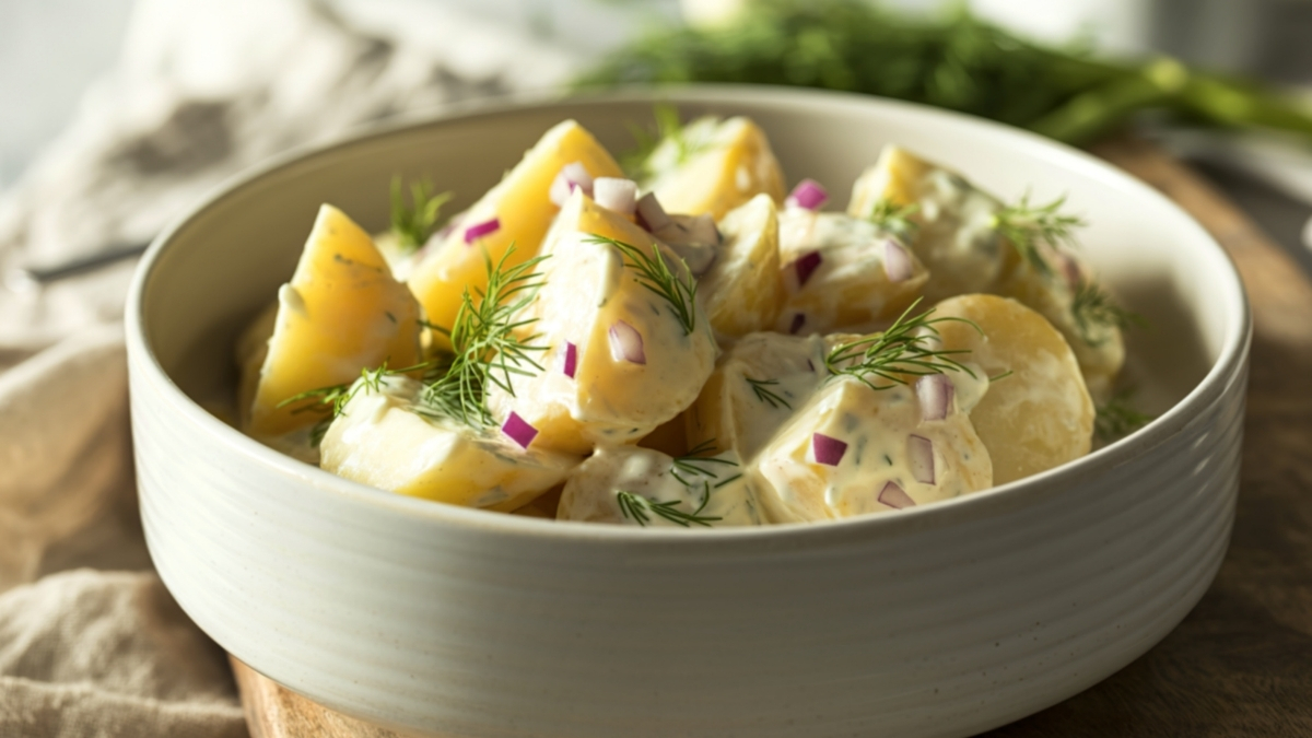 Patates salatası, hem pratik hazırlanışı hem de doyurucu yapısıyla sofraların