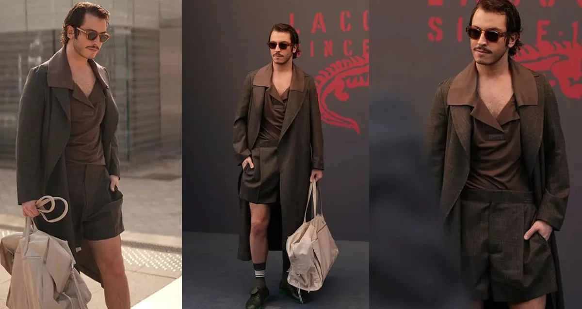 Paris Moda Haftası’na katılan Boran Kuzum, Lacoste defilesinde tercih ettiği