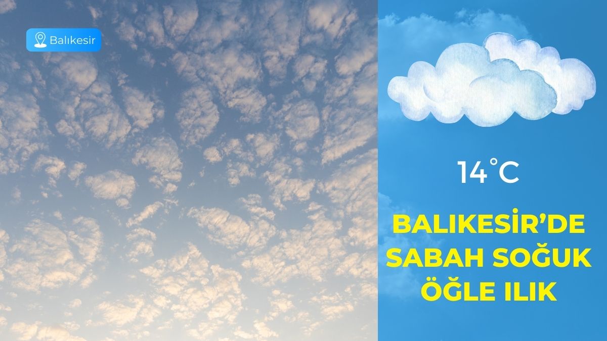 Meteoroloji Genel Müdürlüğü tarafından paylaşılan son verilere göre Balıkesir günlük