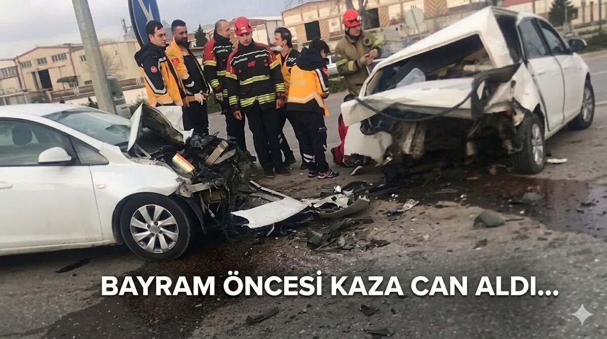 Balıkesir’in Bandırma ilçesinde meydana gelen 4 araçlı zincirleme kazada 1