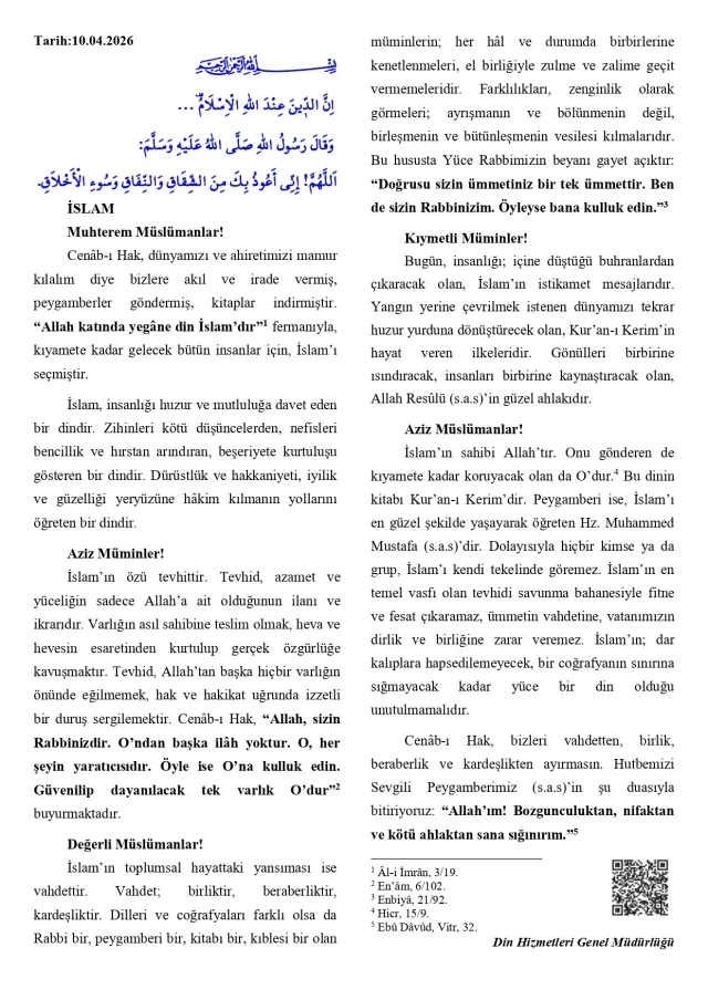 10 nisan cuma hutbesi yayinlan 0812b26af2 8941 1 m - Marmara Bölge Gazetesi