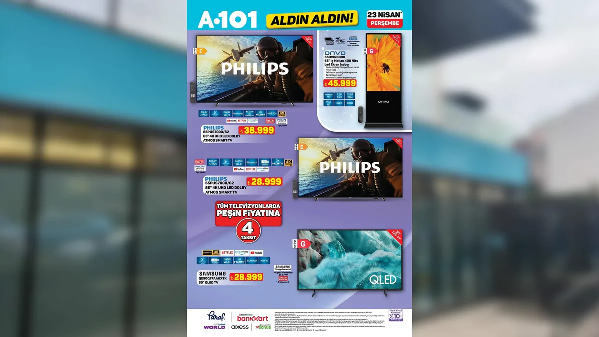 A101 23 Nisan Kataloğu Yayınlandı! Televizyon, Motosiklet ve Ankastre Set Geliyor 8c87769f a101 aktuel 1 6 - Marmara Bölge Gazetesi
