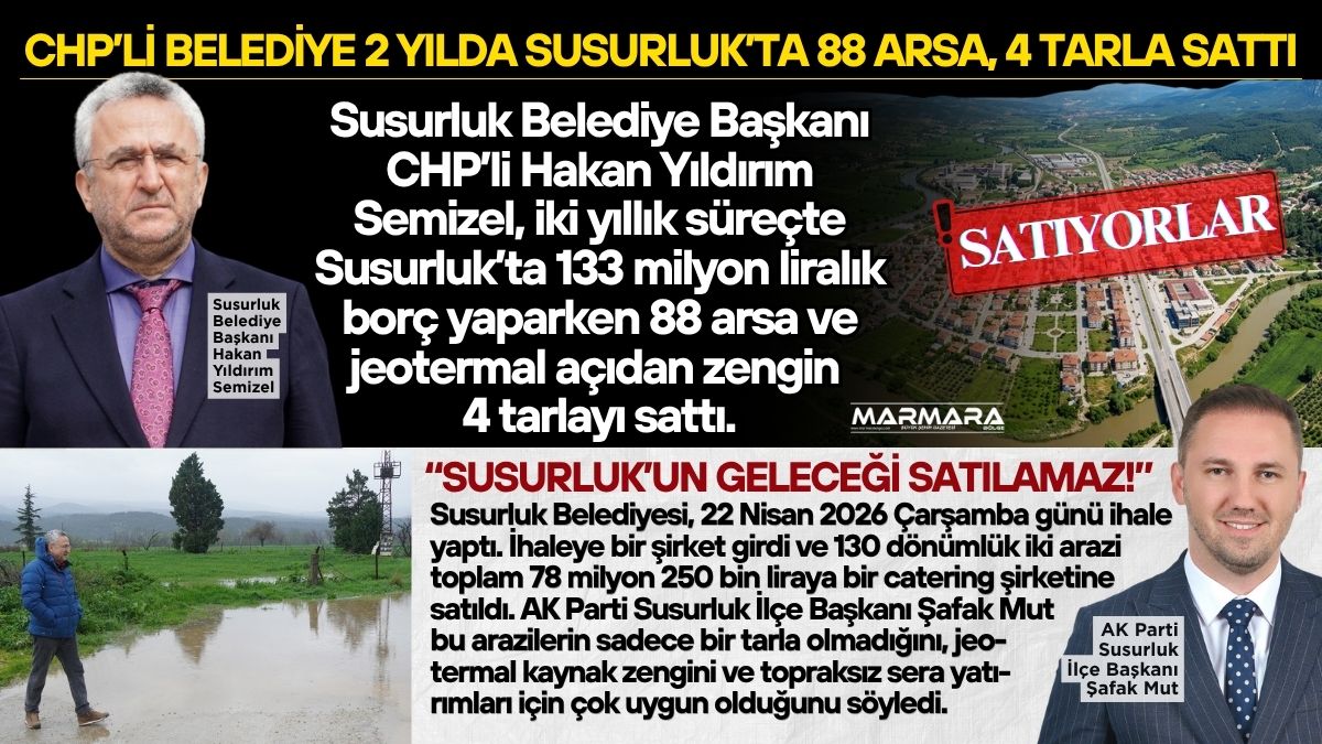 Susurluk Belediye Başkanı CHP’li Hakan Yıldırım Semizel, 2 yılda yaptığı