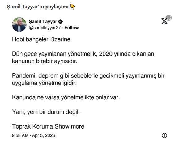 Hobi Bahçeleri İçin İmar Affı mı Gelecek? Ekran Alintisi 4 - Marmara Bölge Gazetesi