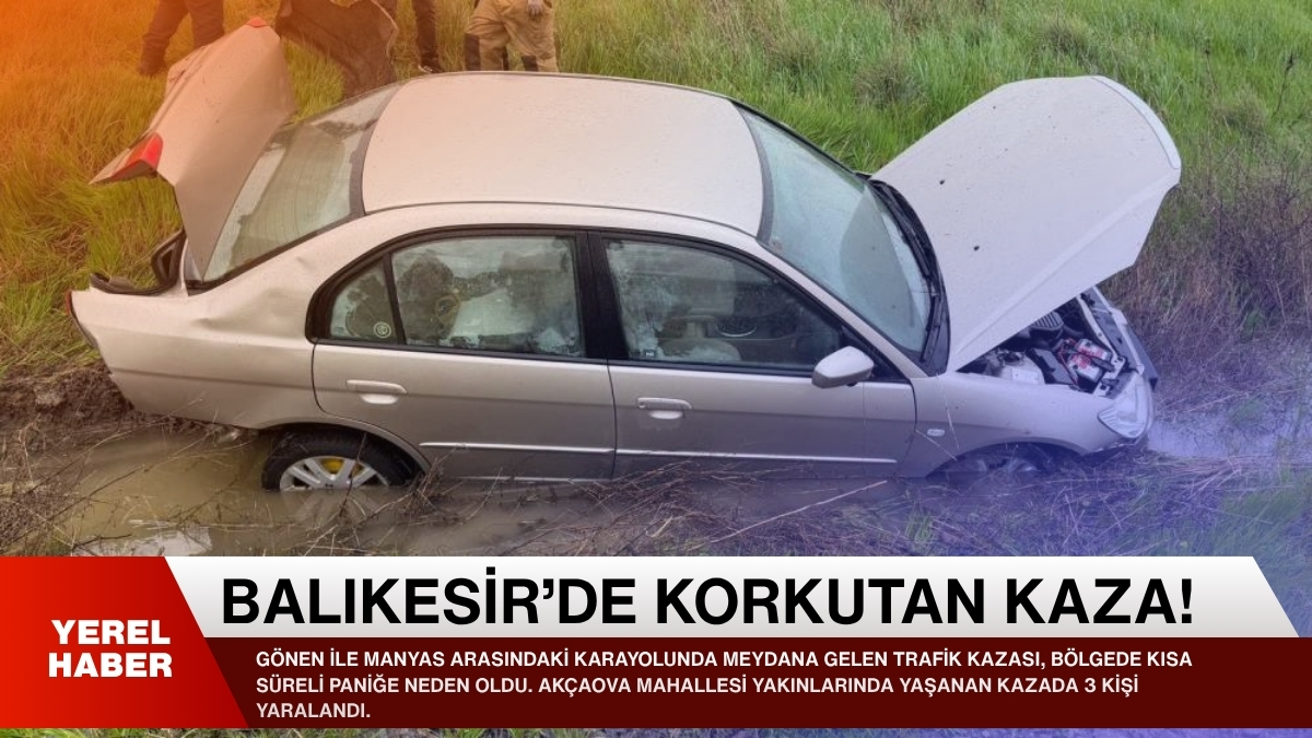 Gönen ile Manyas arasındaki karayolunda meydana gelen trafik kazası, bölgede