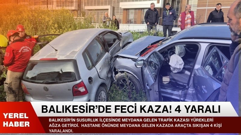 Balıkesir’in Susurluk ilçesinde meydana gelen trafik kazası yürekleri ağza getirdi.