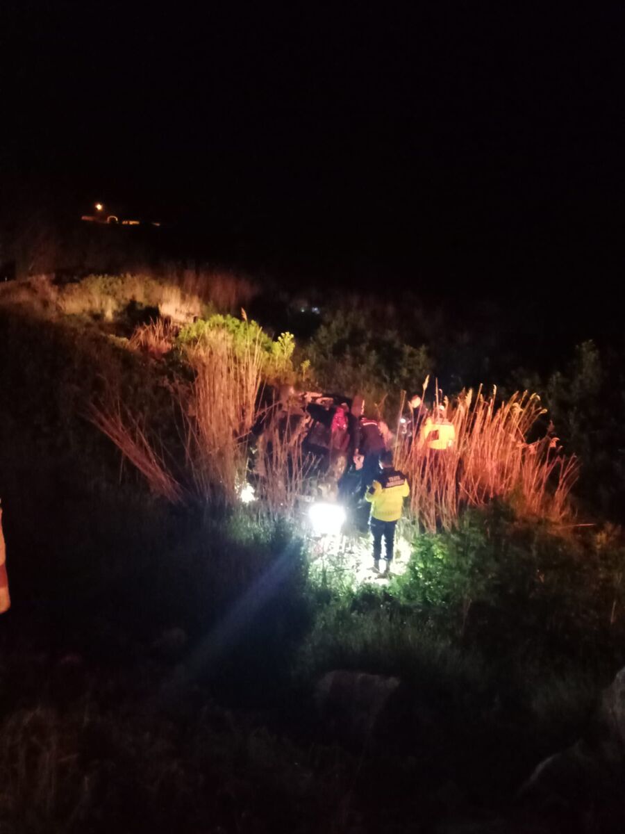 Balıkesir’in Manyas ilçesinde gece saatlerinde meydana gelen trafik kazası, korku