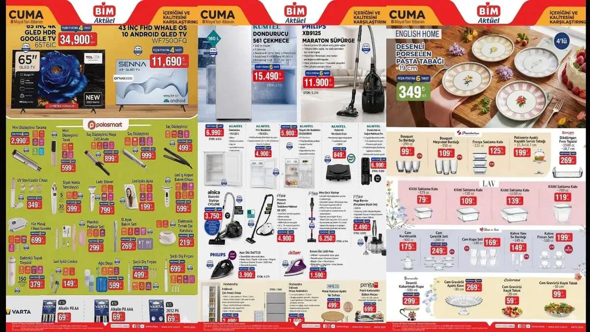 bim 1 8 mayis aktuel urunler katalogu 2026 dondurucu buzdolabi ocak supurge yer sofra 3297220 - Marmara Bölge Gazetesi