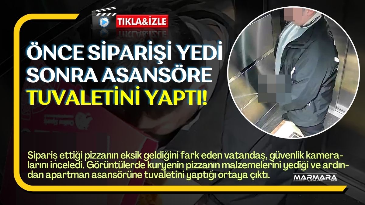 Sipariş verdiği pizzanın eksik geldiğini fark eden vatandaş, gerçeği güvenlik