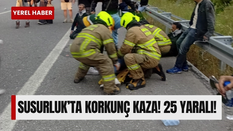 Balıkesir’in Susurluk ilçesinden geçen İstanbul-İzmir Otoyolu’nda meydana gelen trafik kazası
