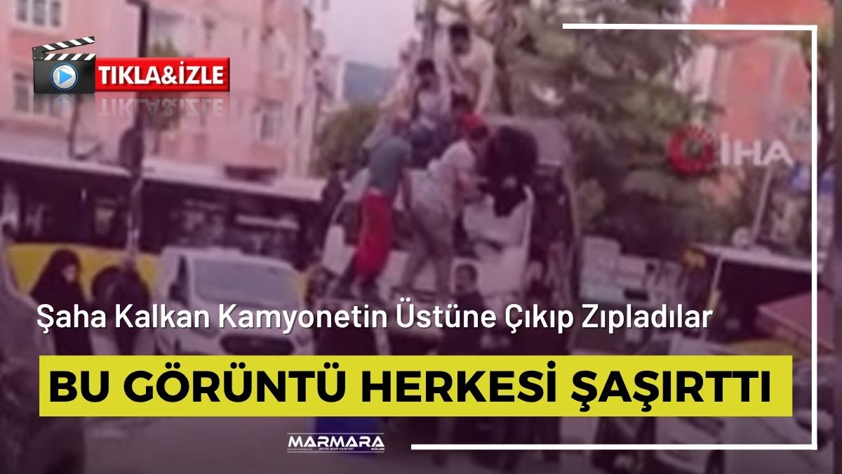 Bahçelievler’de aşırı yük nedeniyle yokuşu çıkamayarak şaha kalkan pazarcı kamyoneti,