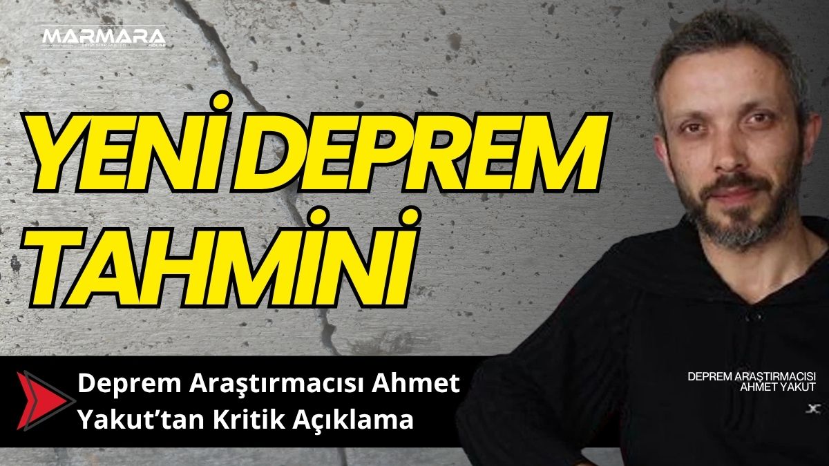 Deprem araştırmacısı Ahmet Yakut, YouTube yayınında Türkiye’de son günlerde yaşanan